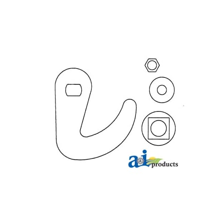 A & I Products Latch, Hood Handle 2" x2" x0.2" A-182367M2